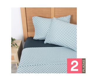 Juego sábanas 2 plazas microfibra Itata diseño