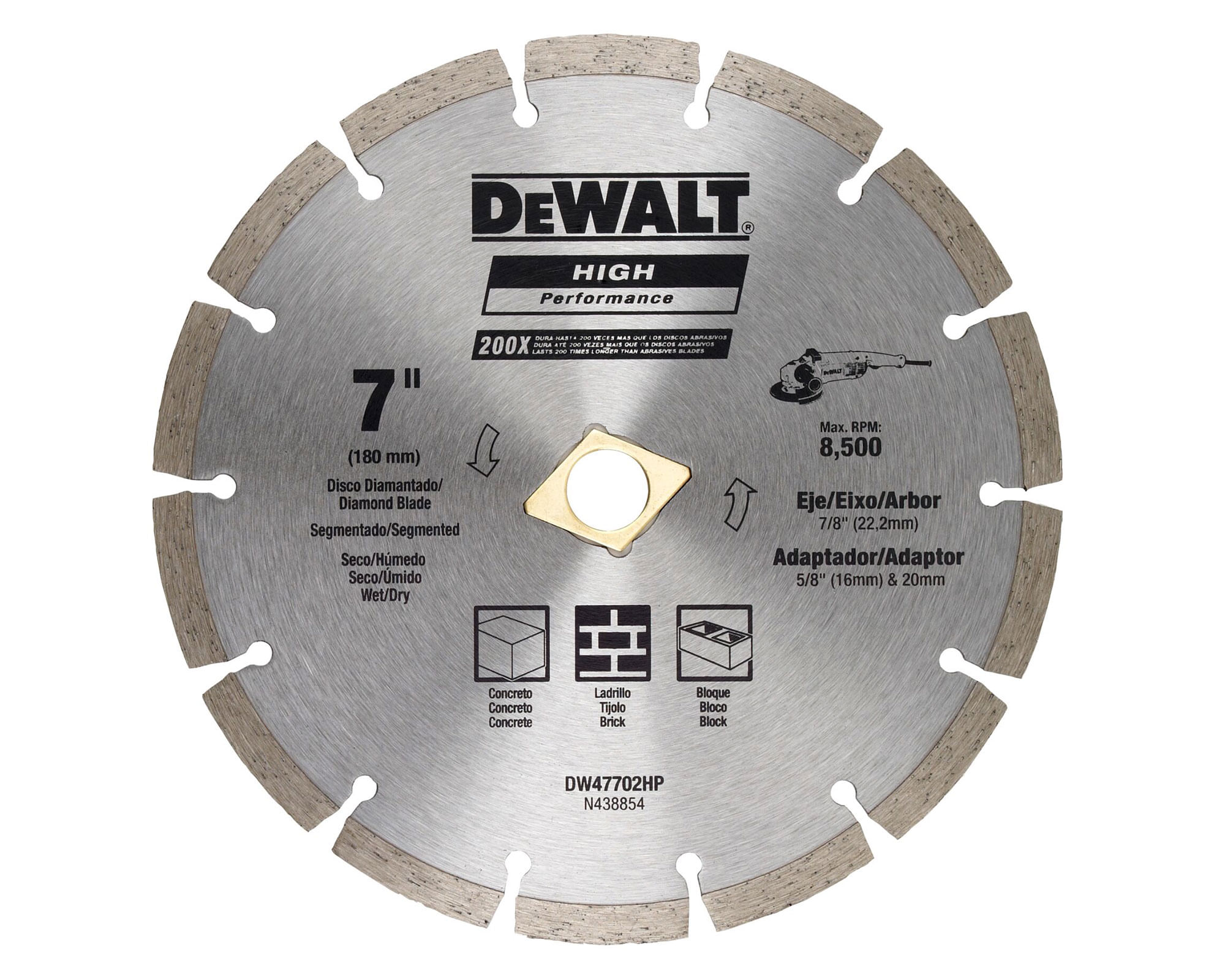 Disco diamantado segmentado 7'' DW47702HP