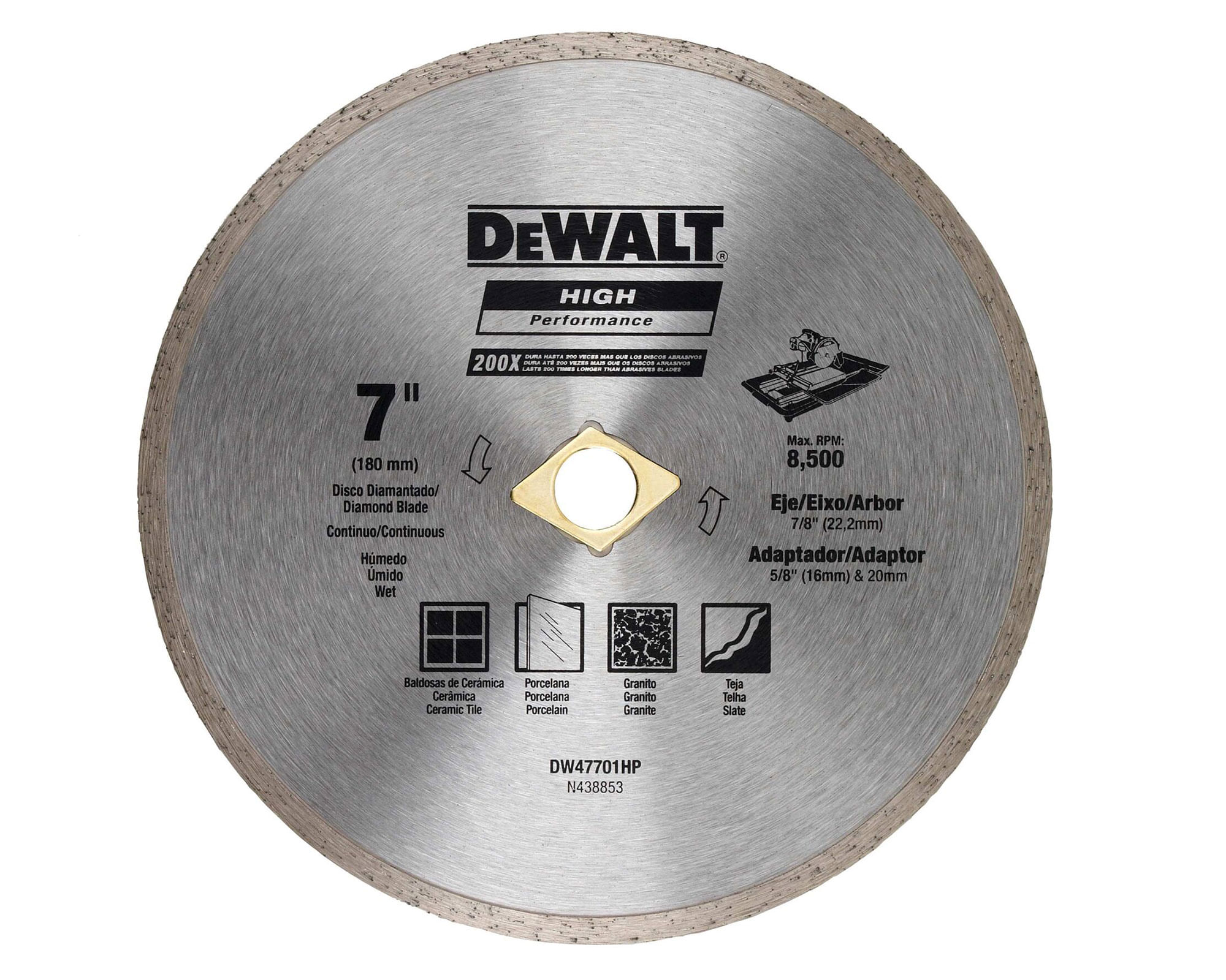 Disco diamantado 7'' DW47701HP