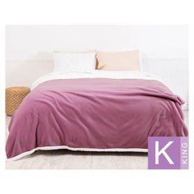 Frazada Polar Sherpa malva king 1 un.