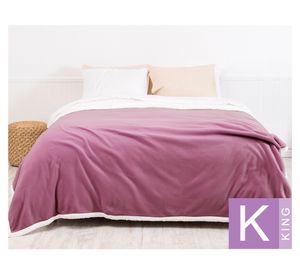 Frazada Polar Sherpa malva king 1 un.