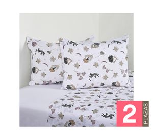 Juego sábanas 2 plazas 200 hilos Mystic diseño