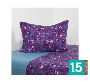 Juego de sábanas 1.5 plazas polar Antrophy morado
