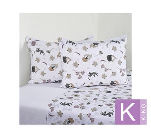 Juego sábanas king 200 hilos Mystic diseño