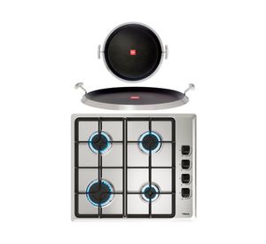 Kit empotrable encimera HLX640 4 quemadores + grill redondo