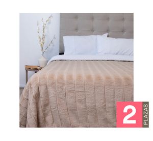 Frazada fluffly sherpa Deluxe beige 2 plazas 1 un.