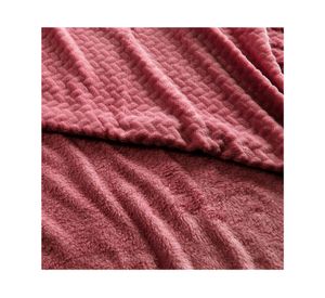 Frazada Coral emboss burdeo 1.5 plazas 1 un.