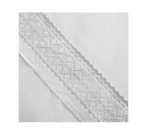 Sábana microfibra 1.5 plazas bordado verde claro