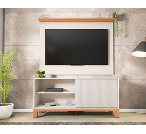 Panel TV 65" + rack Mondrian off white