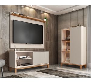 Panel TV 55" + rack 1.3 + vitrina&nbsp; off white