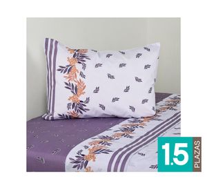 Sábanas 1.5 plazas 144 hilos Lavanda Lila