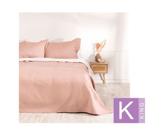 Quilt King microfibra/sherpa nude