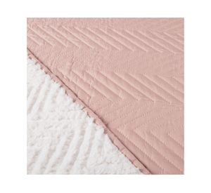 Quilt King microfibra/sherpa nude