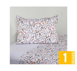 Juego sábanas 1 plaza 144 Hilos Sarah verde