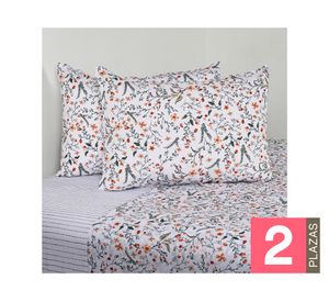 Juego sábanas 2 plazas 144 Hilos Sarah verde