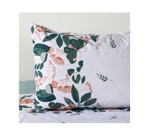 Juego sábanas 1 plaza 144 Hilos Ninfa turquesa