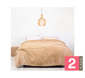 Frazada Popcorn amarillo 2 plazas