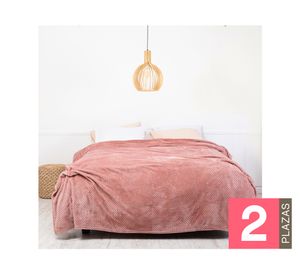 Frazada Popcorn rosado 2 plazas