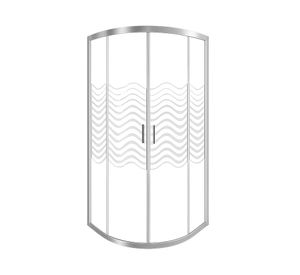 Shower curvo Elegant LC sin receptáculo 185x90x90 cm