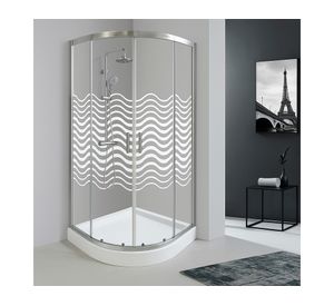 Shower curvo Elegant líneas curvas transparente 185x90x90 cm