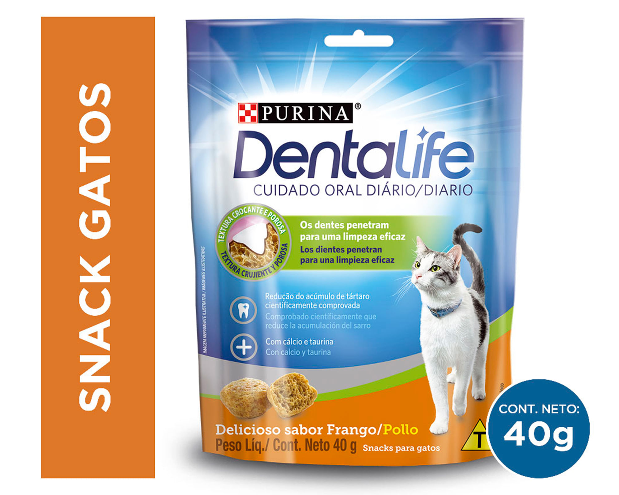 Snack para gatos todas las etapas sabor pollo 40 g a $1.490