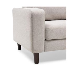 Sofá seccional derecho 3 cuerpos Génova poliéster gris