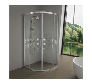Shower curvo Elegant BT sin receptáculo 185x90x90 cm