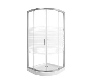 Shower curvo Elegant líneas rectas transparente 185x90x90 cm