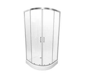 Shower curvo Elegant cuadros blanco 185x90x90 cm