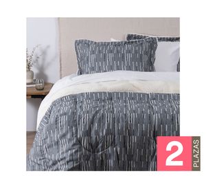 Plumón Lines gris 2 plazas