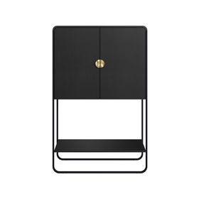 Bar 2 puertas 90 cm negro