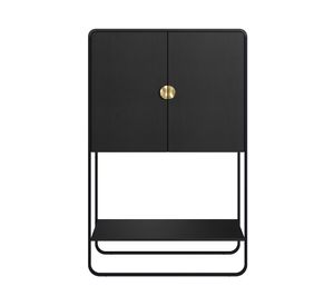 Bar 2 puertas 90 cm negro