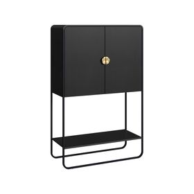 Bar 2 puertas 90 cm negro