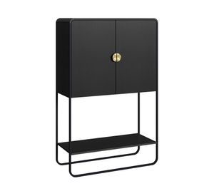 Bar 2 puertas 90 cm negro