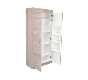 Despensa cocina Varese ceniza/blanco