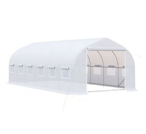 Invernadero Túnel 18 m2 blanco 600x200x300 cm