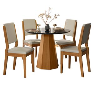 Comedor 4 sillas Isis 80x100x100 cm