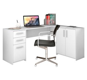 Escritorio Yeda blanco 2 cajones 3 puertas