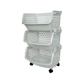 Carro 3 niveles gris