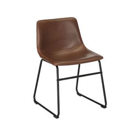 Silla PU Carlo café 74x53x48 cm
