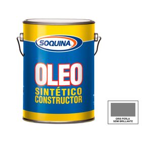 Óleo sintético constructor gris perla 1 galón