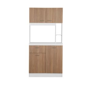 Mueble cocina nogal/blanco 183x90x33 cm