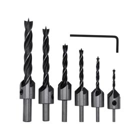 Set 6 brocas avellanadoras + llave Allen