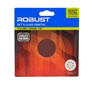 Lija orbital Grano 180 125 mm 5 unidades