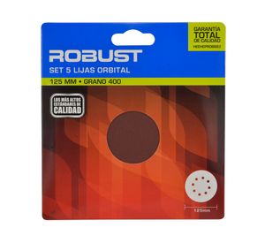 Lija orbital Grano 400 125 mm 5 unidades