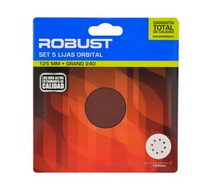 Lija orbital Grano 240 125 mm 5 unidades