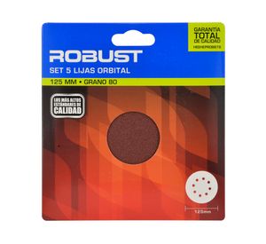Lija orbital Grano 80 125 mm 5 unidades