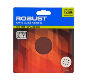 Lija orbital Grano 320 125 mm 5 unidades