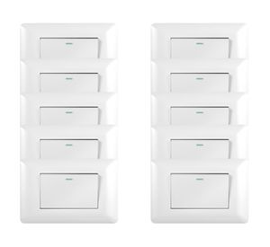 Pack 10 interruptor simple Want-912 10A 250V blanco