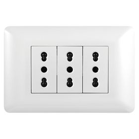 Pack 5 toma corriente triple Want-16 10/16A 250V blanco